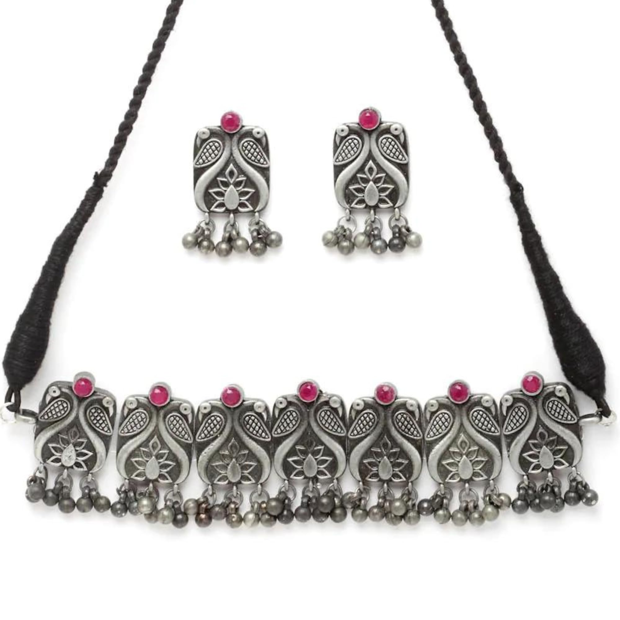 See full amazon price history chart for Dulcett India Traditional Afghani Choker Oxidised Silver Necklace Black Metal Silver Afghani Choker Necklace Set with Earrings German Silver Ruby Choker Pink Stones With Earrings for Women & Girls Dulcett India Traditional Afghani Choker Oxidised Silver Necklace Black Metal Silver Afghani Choker Necklace Set with Earrings German Silver Ruby Choker Pink Stones With Earrings for Women & Girls (B0C9QY3DJP) Amazon Price History, Amazon Price Tracker