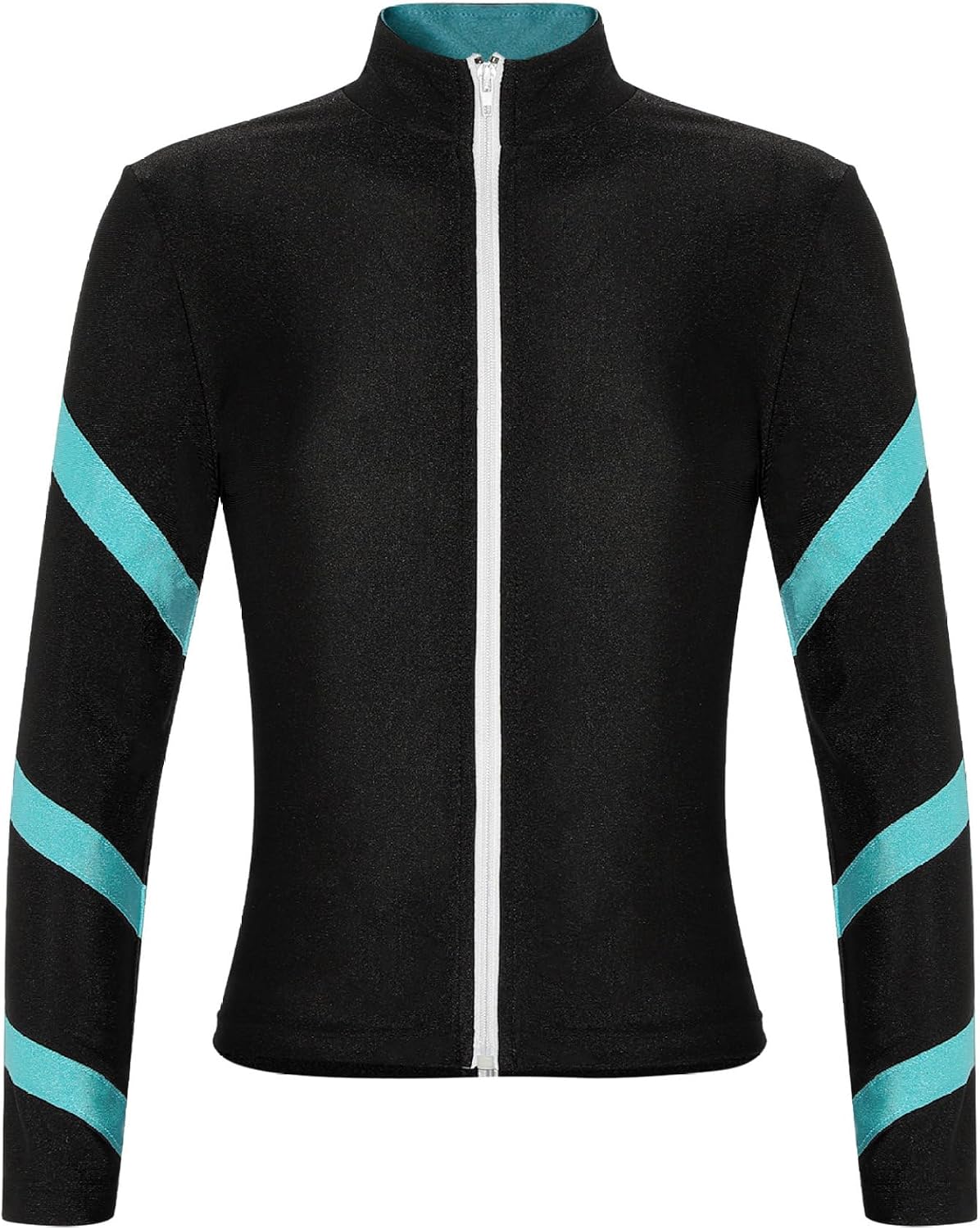 Girls Lightweight Zip Up Jacket Workout Dance Gymnastics Top Running Slim Fit Sportwear