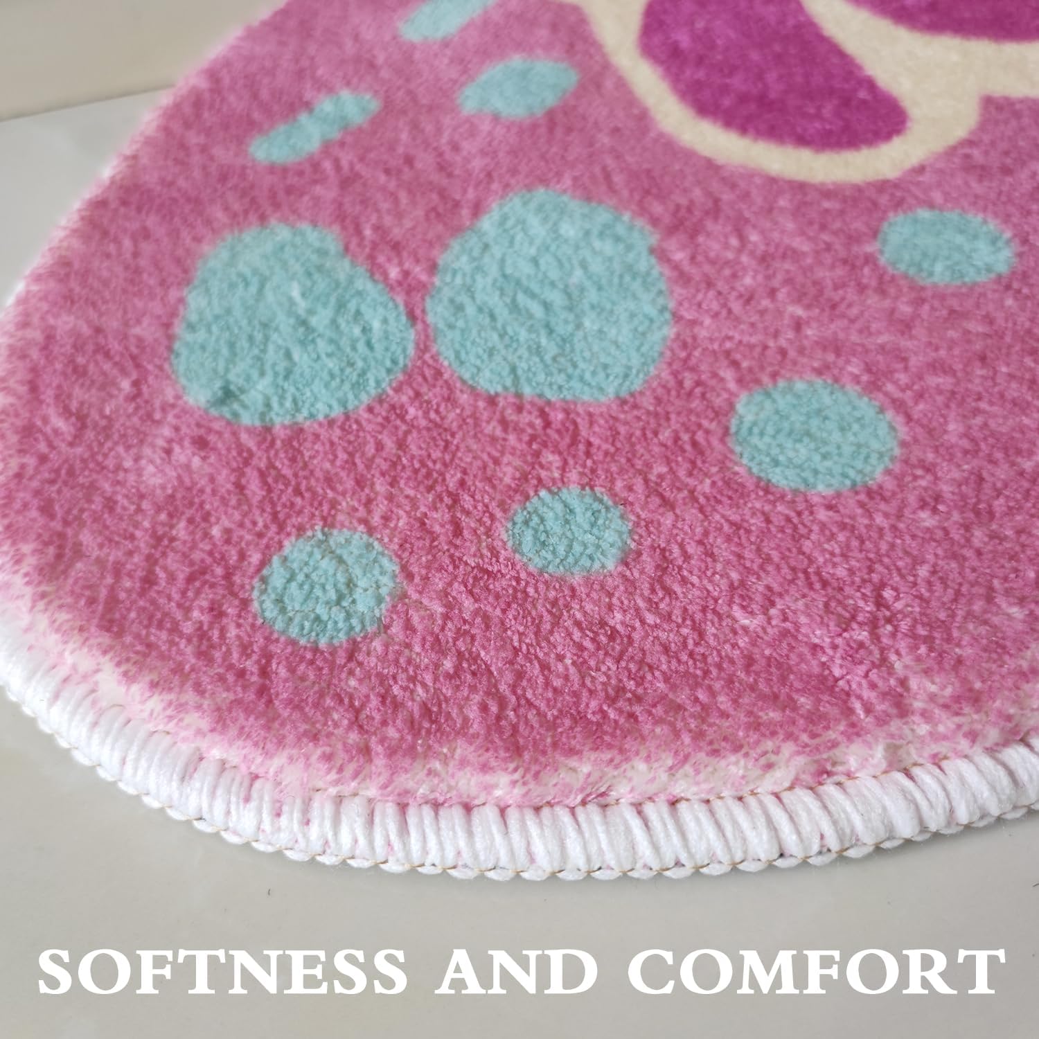 Butterfly Kids Rug for Girls Bedroom, Colorful Washable Nursery Rugs, Soft Area Rug Non Slip Play Mat Carpet for Playroom Kids Room, 35.4" x 47.2"-Pink