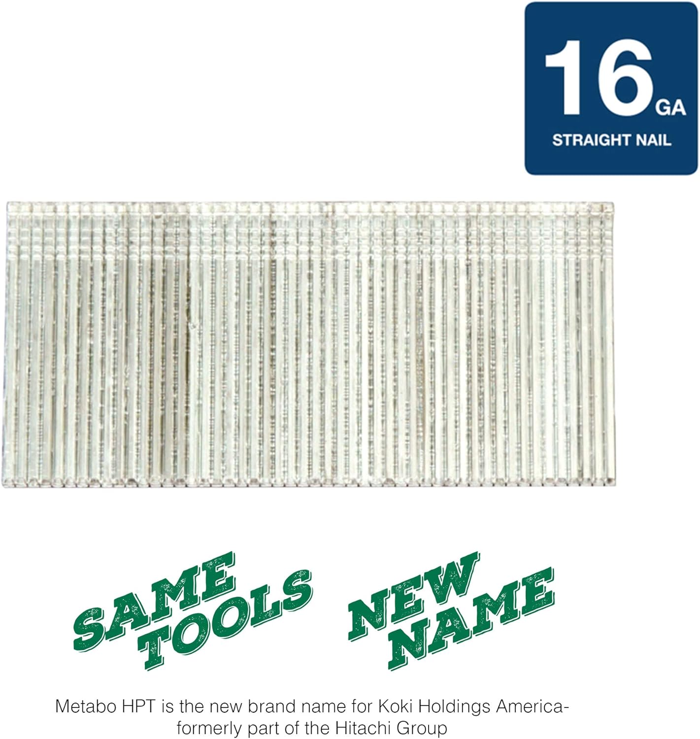 Metabo HPT Angled Finish Nails | 2 Inch | 16 Gauge | Galvanized | 2000 Count | 14415HPT (Pack of 2)