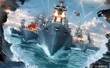 Amazon 壁紙 壁の壁画 寝室の 海の軍艦 壁のための壁紙 リビングルームの装飾 写真の壁画 300x210cm 壁紙