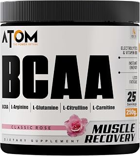 AS-IT-IS ATOM BCAA 250g with L-Arginine, L-Carnitine, L-Citrulline for Energy Burst & Athletic Performance, Classic Rose Price In India