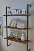 3-piece Wall mounted Bookcase, Shelf Walnut