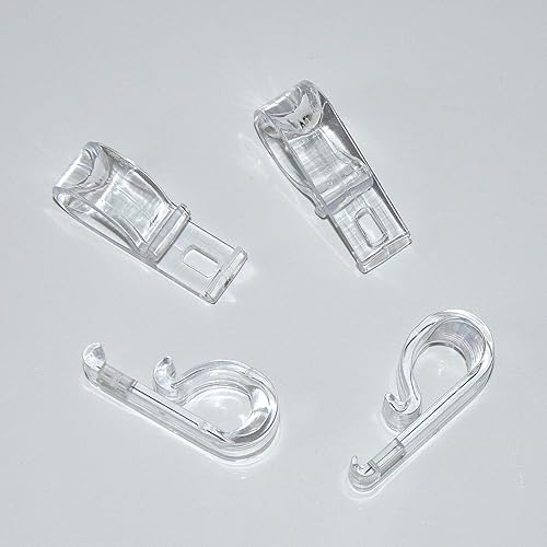 Miniatura 2 de Cutelec Pantalla enrollable transparente Saftey cadena de guía de cables, 4 juegos por paquete, gancho de fijación de clip P para cadena de cuentas