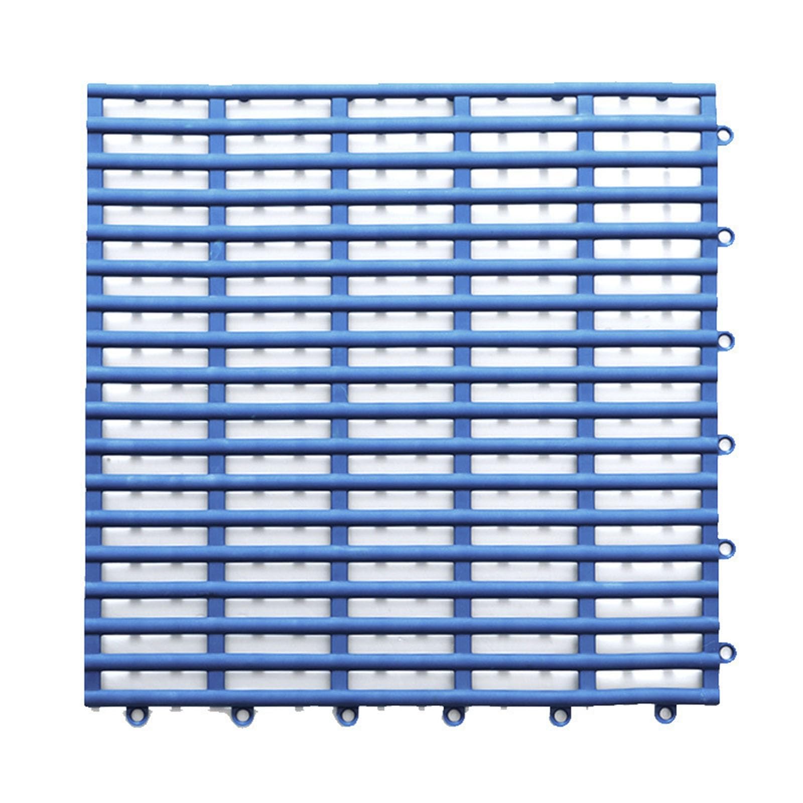 Alfombrilla de Ducha Antideslizante for Personas Mayores, Alfombrilla de baño for pies Cuadrada de TPE Cortada a Medida con Drenaje de Malla de Doble Capa(Blue,10 Pieces)