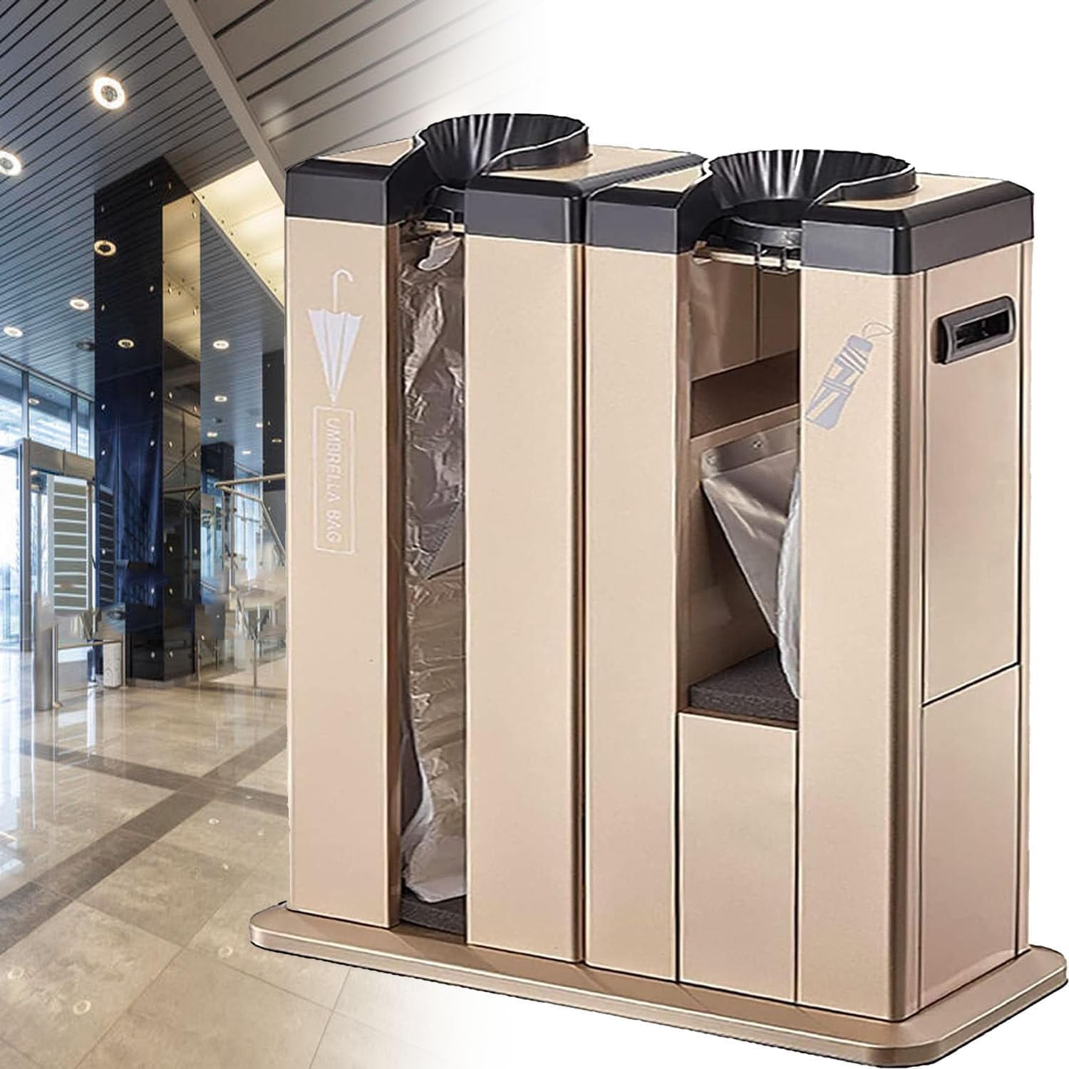 Machine Automatique d'emballage de parapluies humides à Double Fente, incluant 500 Sacs Longs et 500 Sacs Courts, Support pour Usage Professionnel