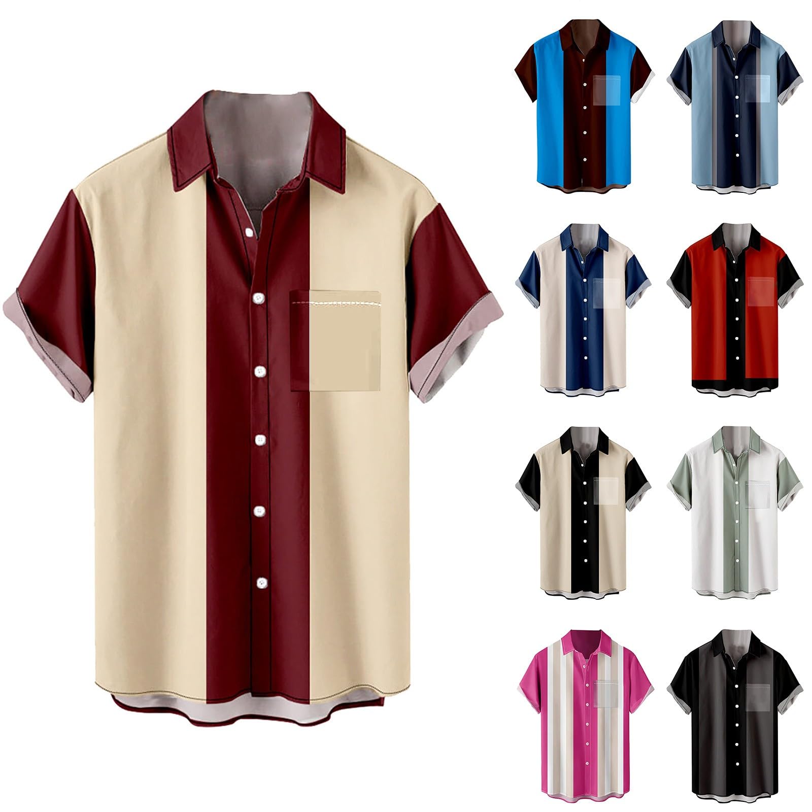 DOUHENFunny Christmas Shirts Mens Christmas Santa Gift 3D Digital Printing Button Lapel Short Sleeve Shirt T Shirt Shirt 3D