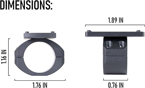 Miniatura 5 de Monstrum Piggyback - Soporte de anillo de punto rojo para miras de rifle
