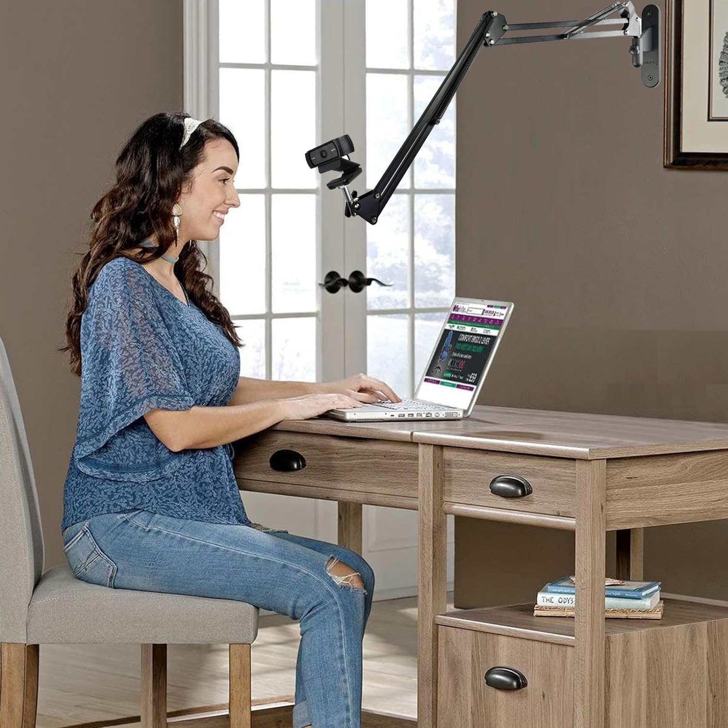 Support mural amélioré pour webcam Logitech C920 C922 C930 StreamCam C925e C615, MX Brio, Brio 4K, Brio 500