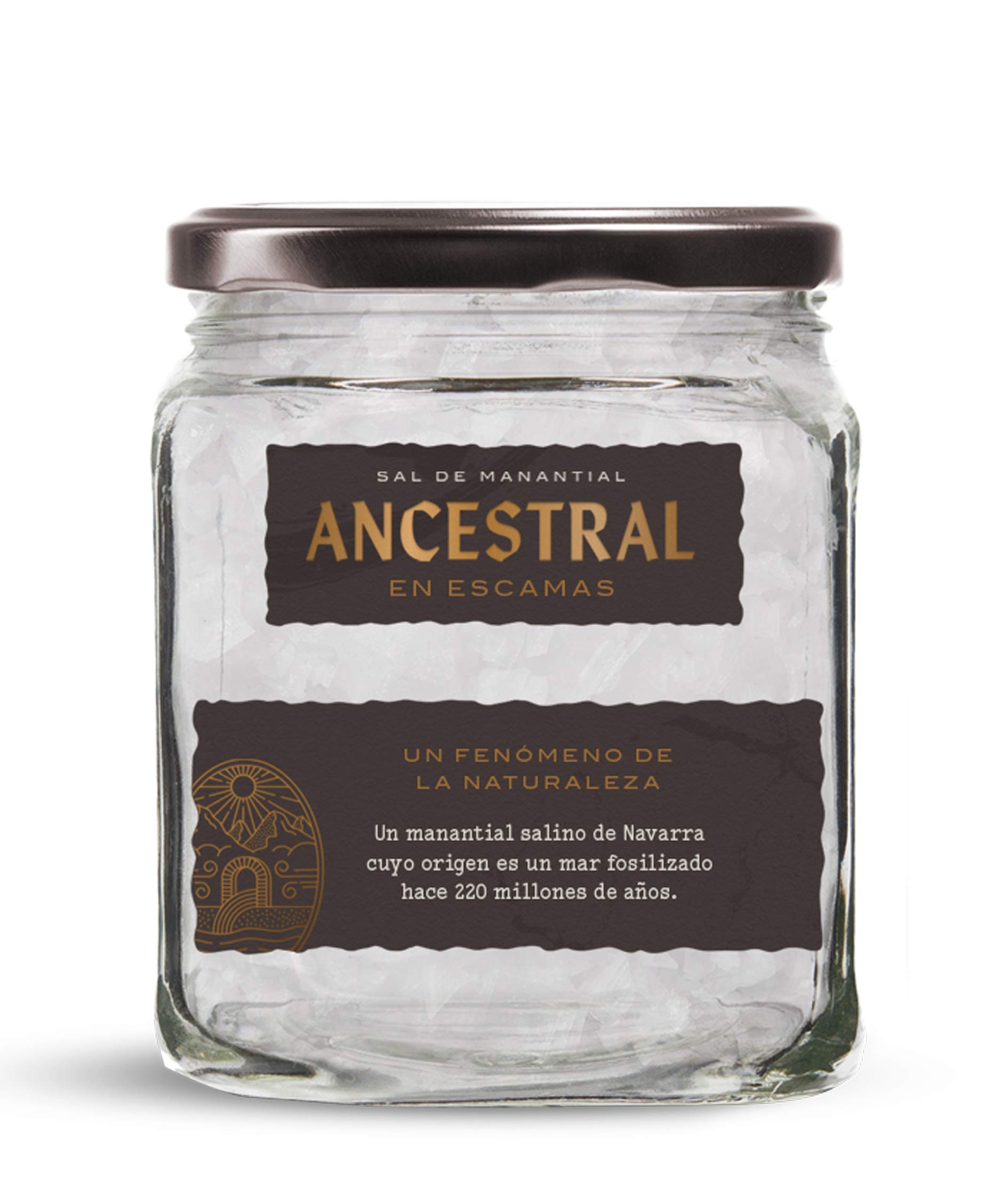 Escamas de Sal de Manantial 100% Ecológica. Sal sin refinar ni Microplásticos. Ideal como sal de mesa. Textura Crujiente y Delicada.