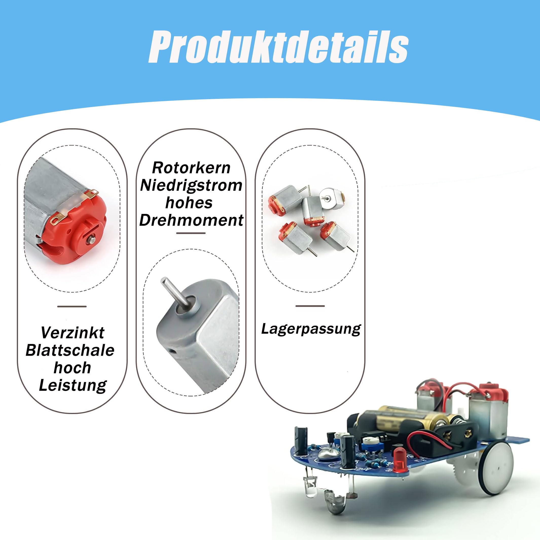 Yangfei Lot de 20 Mini Moteur électrique Moteurs électriques DC 3 V 130