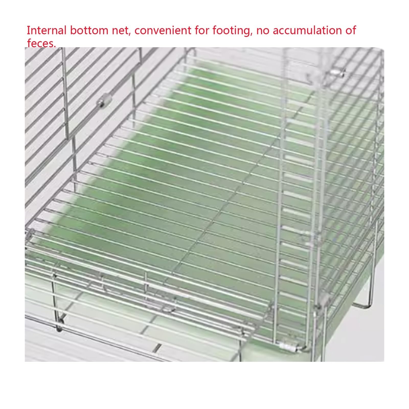 Jaula para pájaros, Jaula para Loros de Acero Inoxidable Plegable para Exteriores, Jaula portátil de Mano para Transporte de Aves (Blanca)