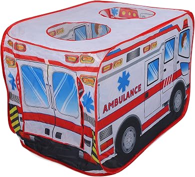 RiToEasysports Pop up Play Tent, Foldable Indoor Outdoor Ambulance Playhouse for Toddlers Kids Doctor Patient Games