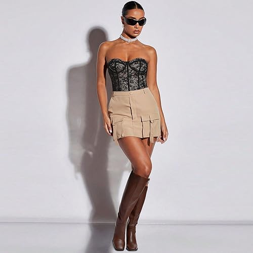 Miniatura 5 de Modatope Botas altas hasta la rodilla para mujer, tacón grueso, punta cuadrada, botas altas para mujer, tacón alto, cremallera lateral, botas largas