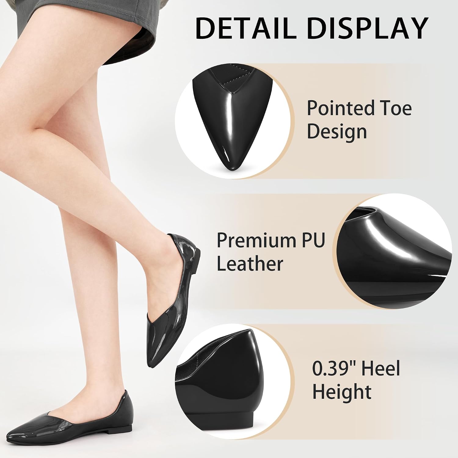 Reimferce Flats for Women Ballets Shoes: Dressy Comfortable 2025 Leather Flat for Wedding - Ladies Dress Work Walking Shoe