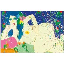 Walasse Ting Painting-Famous Canvas Prints-Canvas Wall Art Picture for Living Room Home Office Decor-Reproduction Print on Canvas-Love Me Love Me 2/ 60x90cm24x35inch Unframed