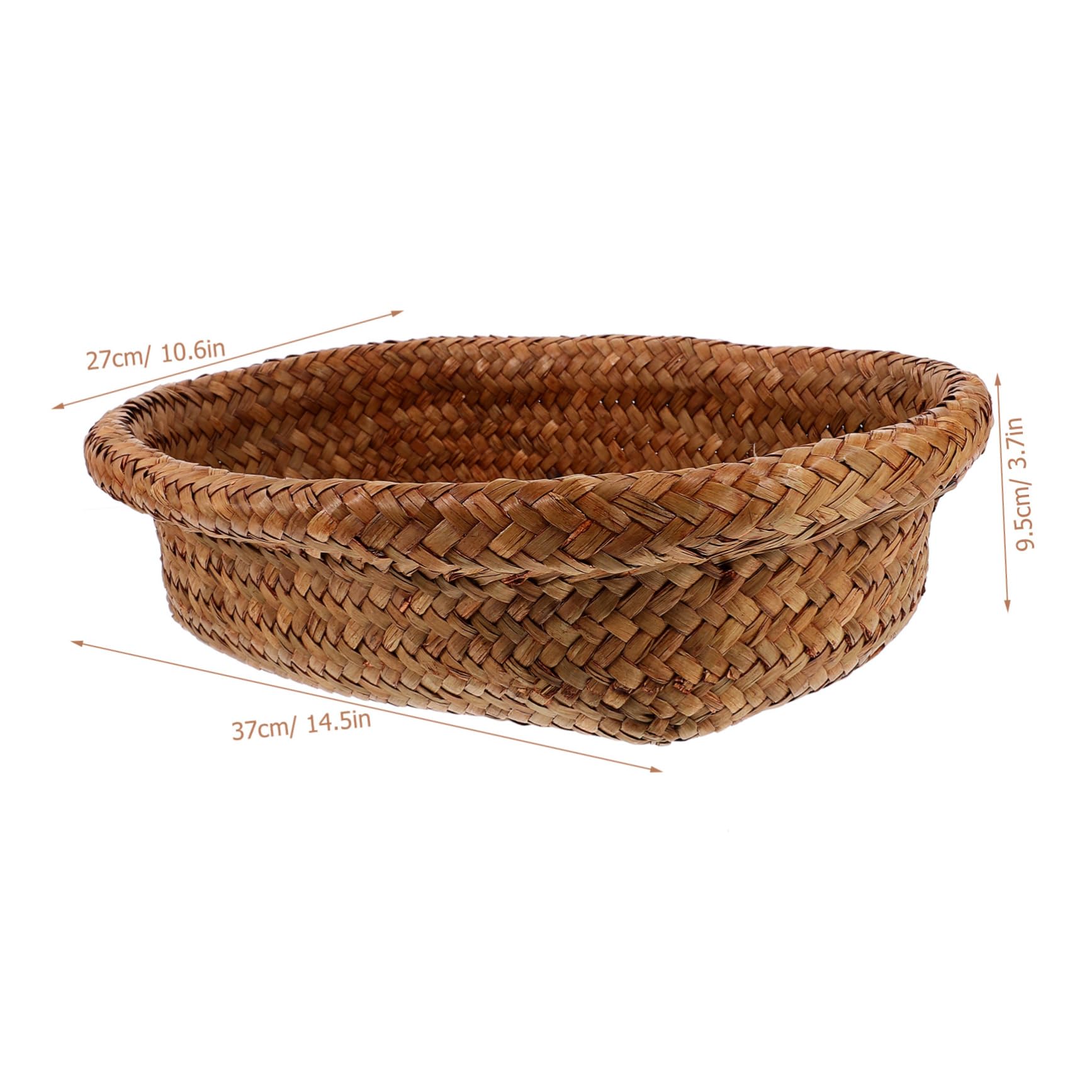 Cabilock Storage Basket Baskets Woven Fruit Basket Small Woven Basket Portable Woven Basket Kitchen Basket Woven Bread Basket Woven Basket for Storage Kitchen Food Serving Holder Grass