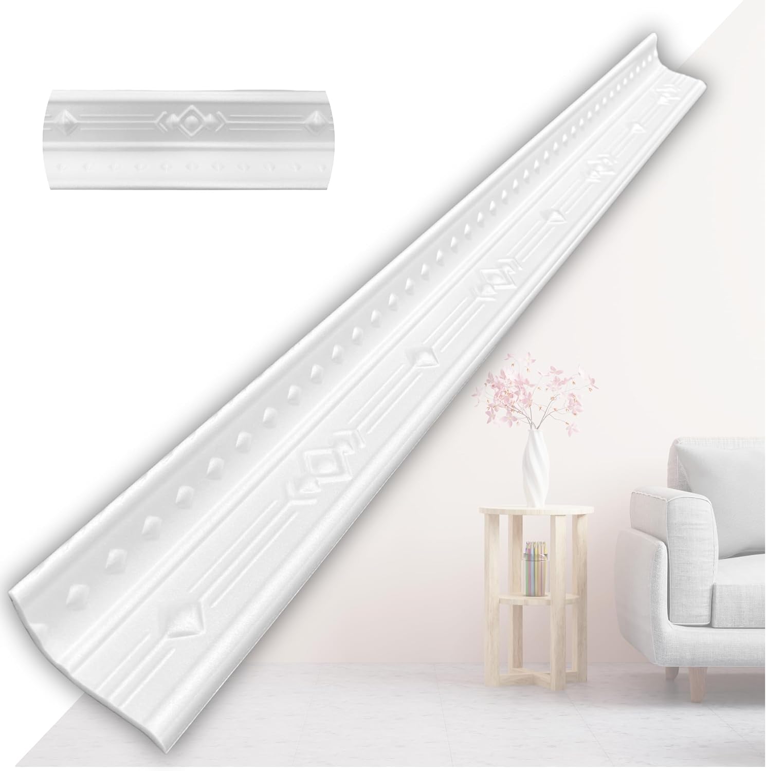 Modanature in polistirene XPS da 1m – Decorative e leggere