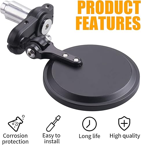 Vista 6 de Espejos universales para motocicleta, espejo lateral de barra plegable de 3 pulgadas redondo de 7/8 pulgadas, compatible con Ebike Honda, Scooter