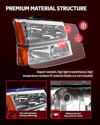 Miniatura 9 de Torchbeam Conjunto de faros delanteros para Optima 2016-2018, carcasa negra, reflector transparente, lente transparente, lado del pasajero