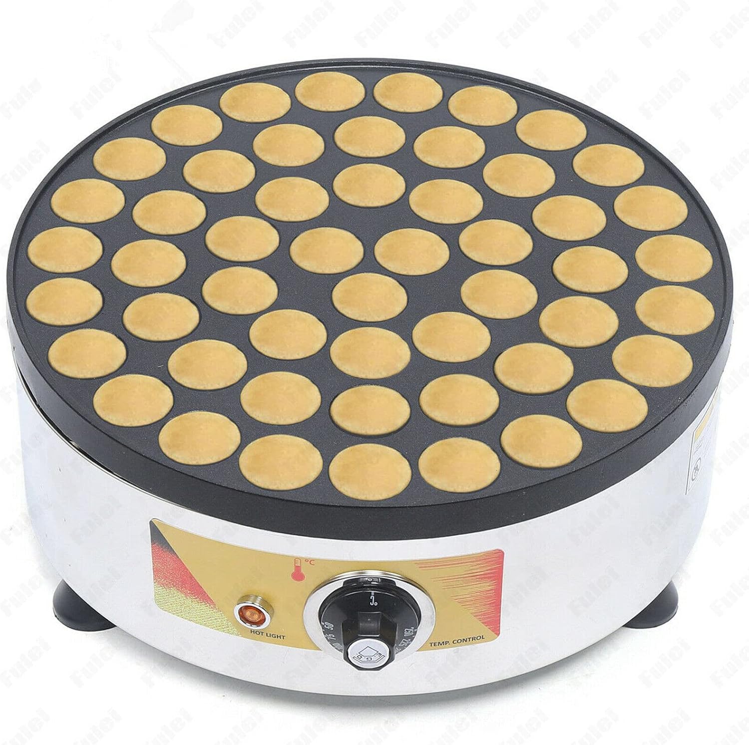52 Grids Nonstick Poffertjes Machine 110V 1650W Mini Dutch Pancake Maker Automatic