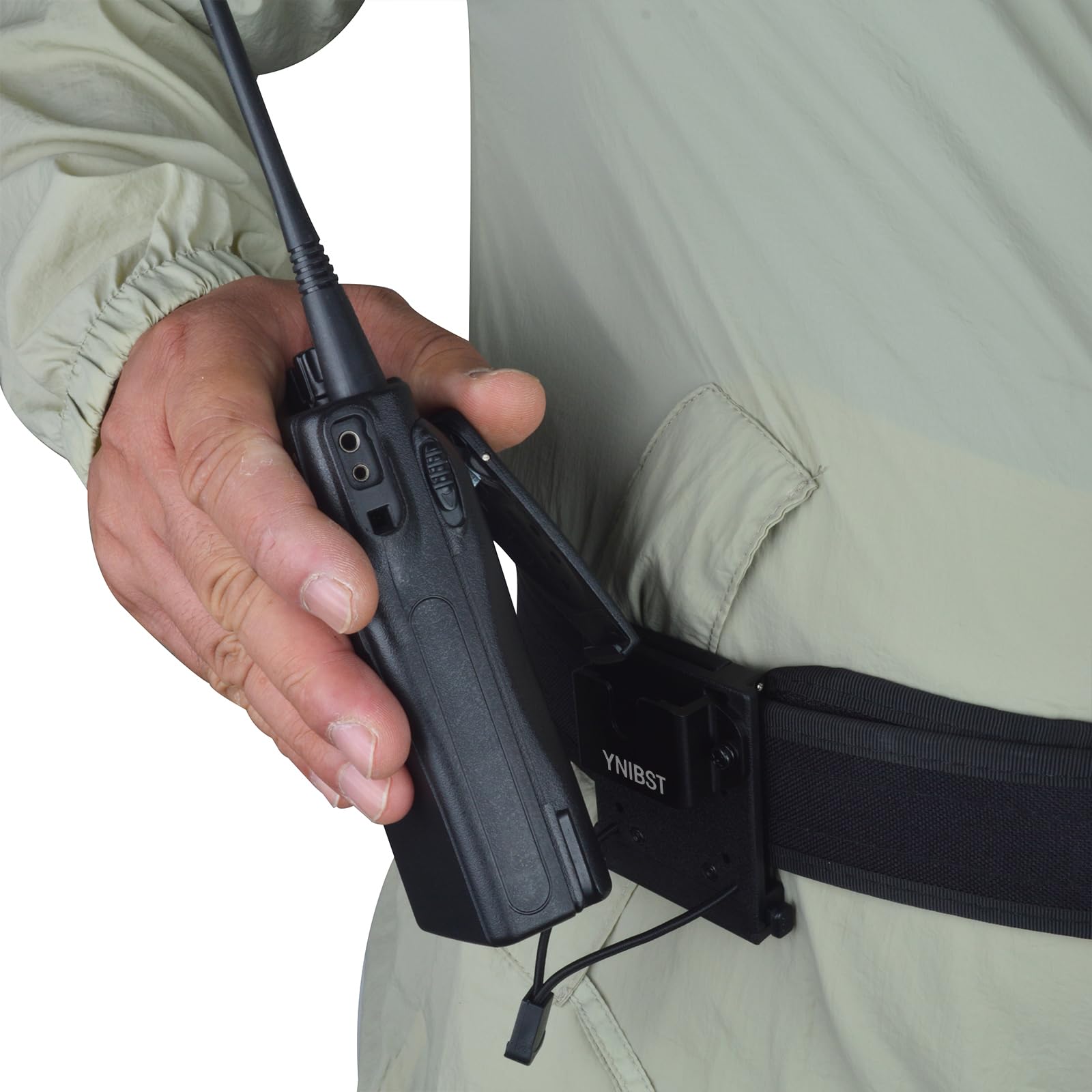 Radio/Altavoz Micrófono Soporte para Cinturón, Universal Walkie Talkie Funda con molle, Compatible con Motorola BaoFeng Kenwood Midland Quansheng Radio (Versión Mejorada)