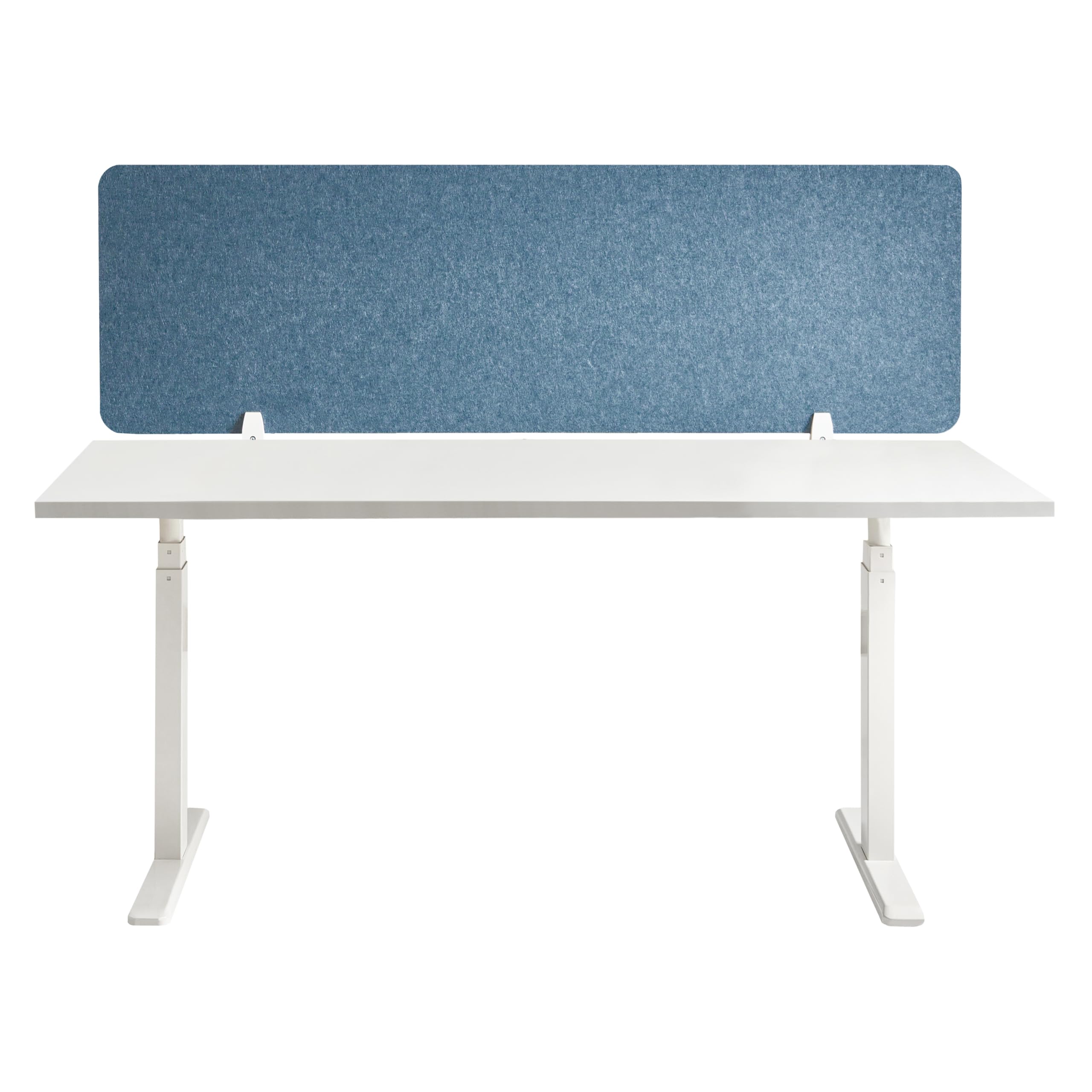 Beliani Séparateur de Bureau en Pet Acoustique Recouvert de Tissu 160 x 50 cm Bleu Split