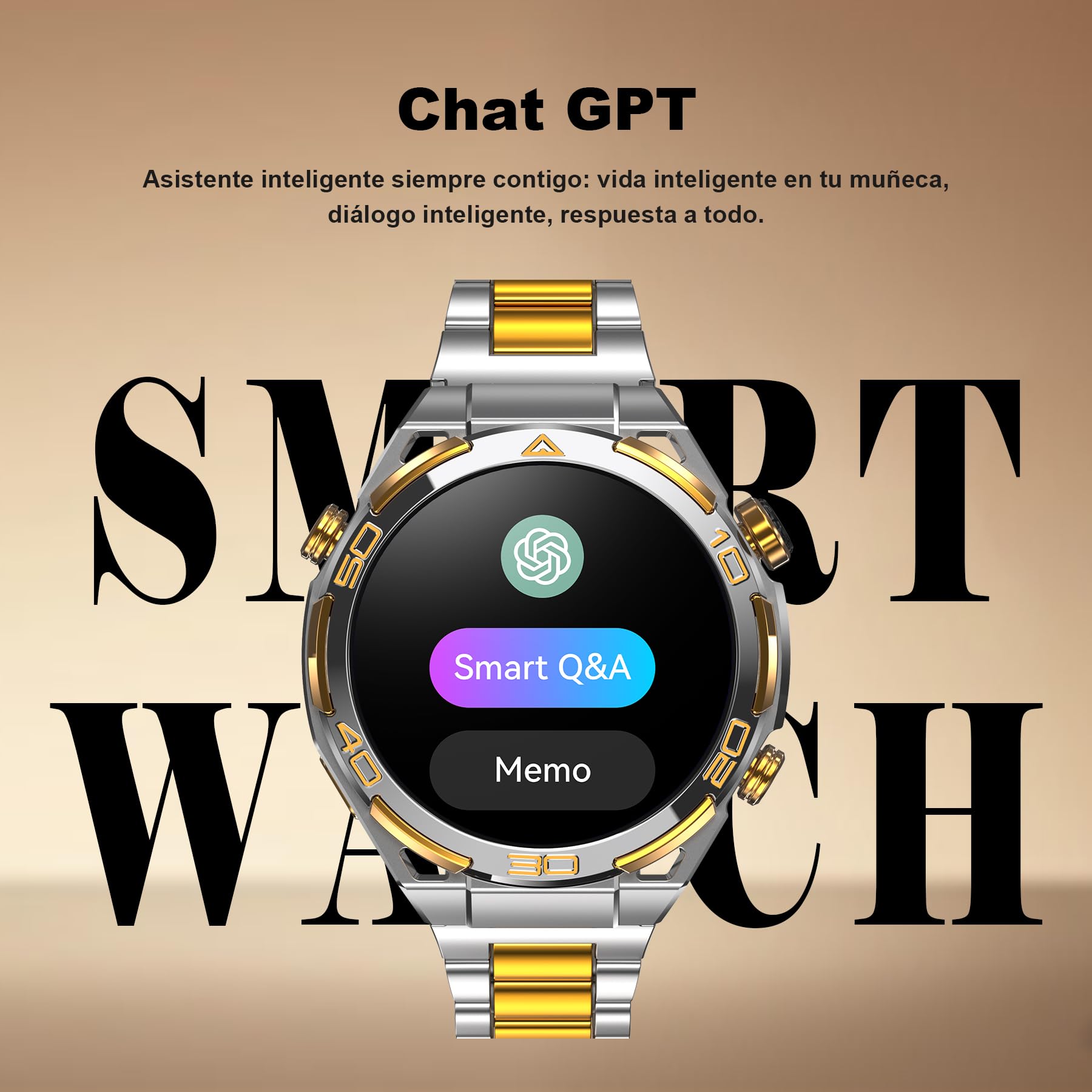 Reloj Inteligente con GPS, AI, Linterna, Brújula, 1.43" AMOLED Pantalla Siempre Activa, Smartwatch Hombre con Notificación Llamadas Bluetooth, 100+ Modos Deportivos, Reloj Inteligente para Android iOS
