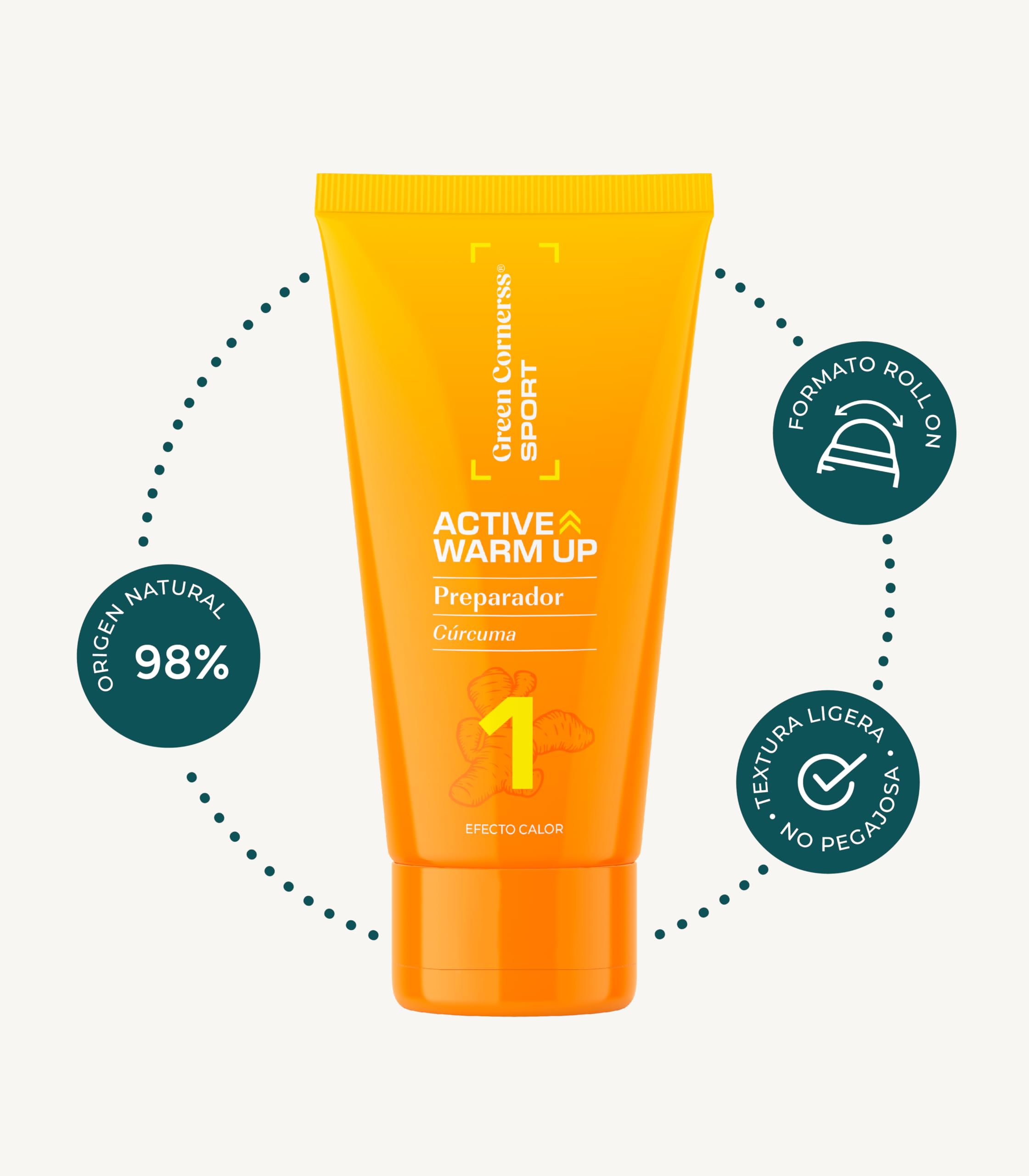 PACK GREEN CORNERSS SPORT BY VERDELISS - Calentamiento Pre-Ejercicio, Anti-Rozaduras y Recuperación Post-Ejercicio, 50ml/30g/50ml