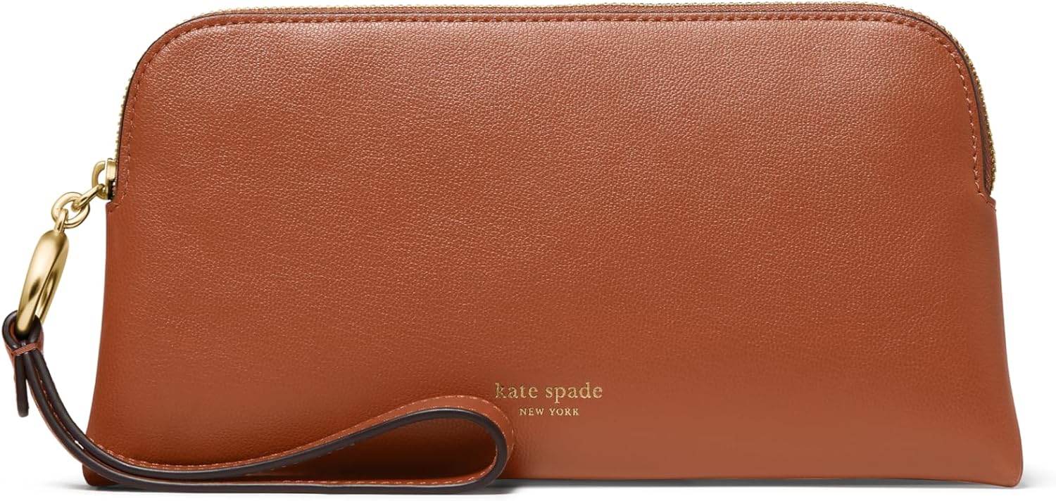 kate spade new york womens Halo Fine Grain Leather Medium Wristlet