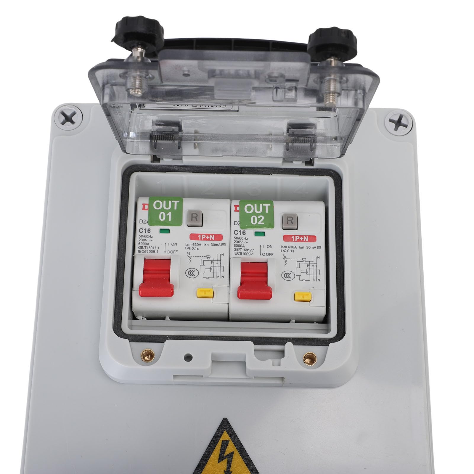 Scatola di Derivazione Industriale Portatile, Scatola di Distribuzione Presa Interruttore Elettrico IP44-67 Ritardante Resistente Agli Urti, Ideale per Fabbrica di Officine da Cantiere