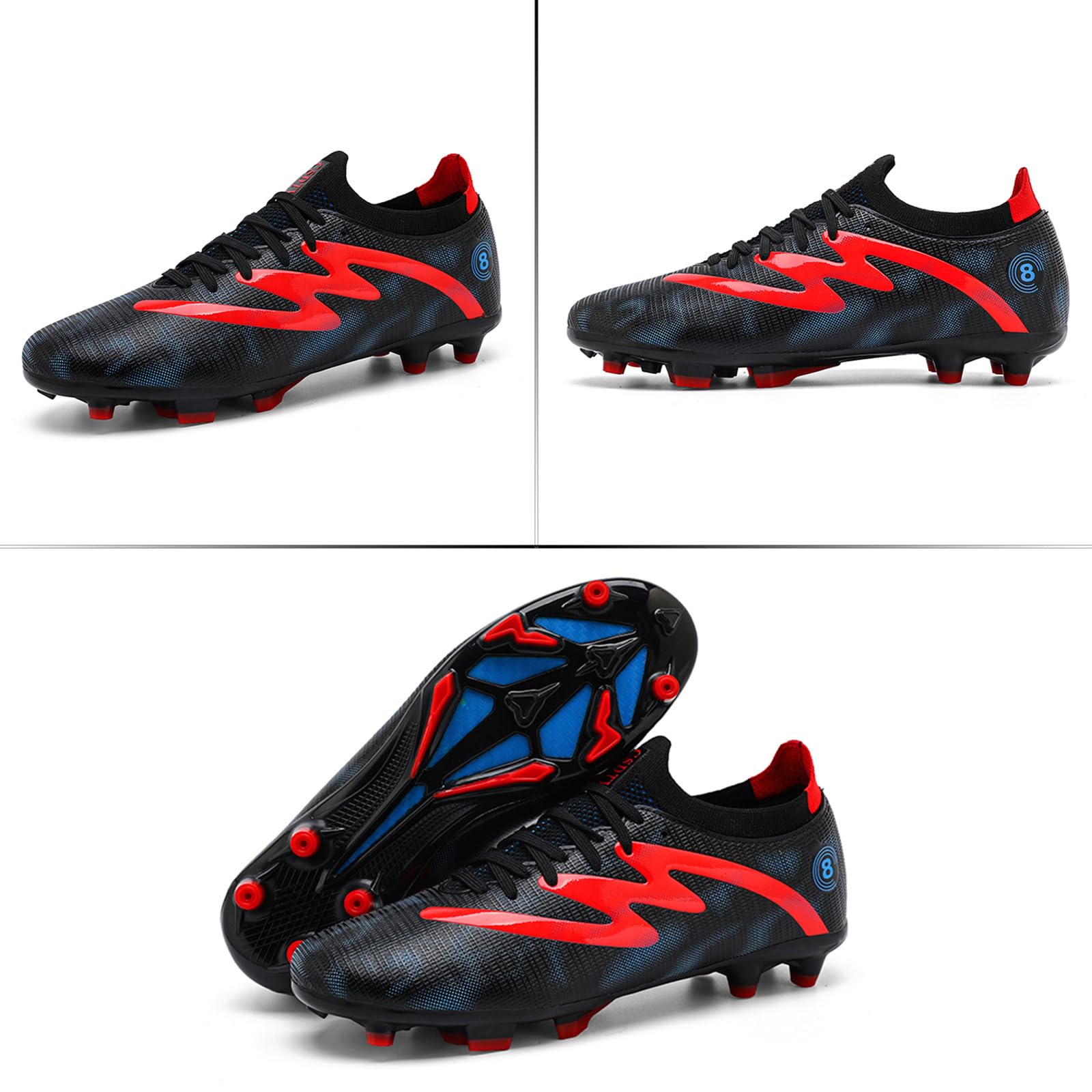 Football Boots Men's Outdoor Professional Training Football Shoes High Top Spikes Kids Teenager Professional Athletics Soccer Shoes Sneakers — view 6