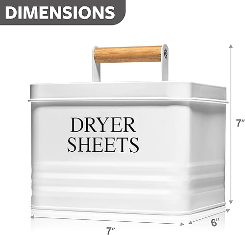 Miniatura 3 de Calindiana Moderno soporte de hojas de metal para secadora de ropa de granja, dispensador de suavizante de tela con tapa para decoración y