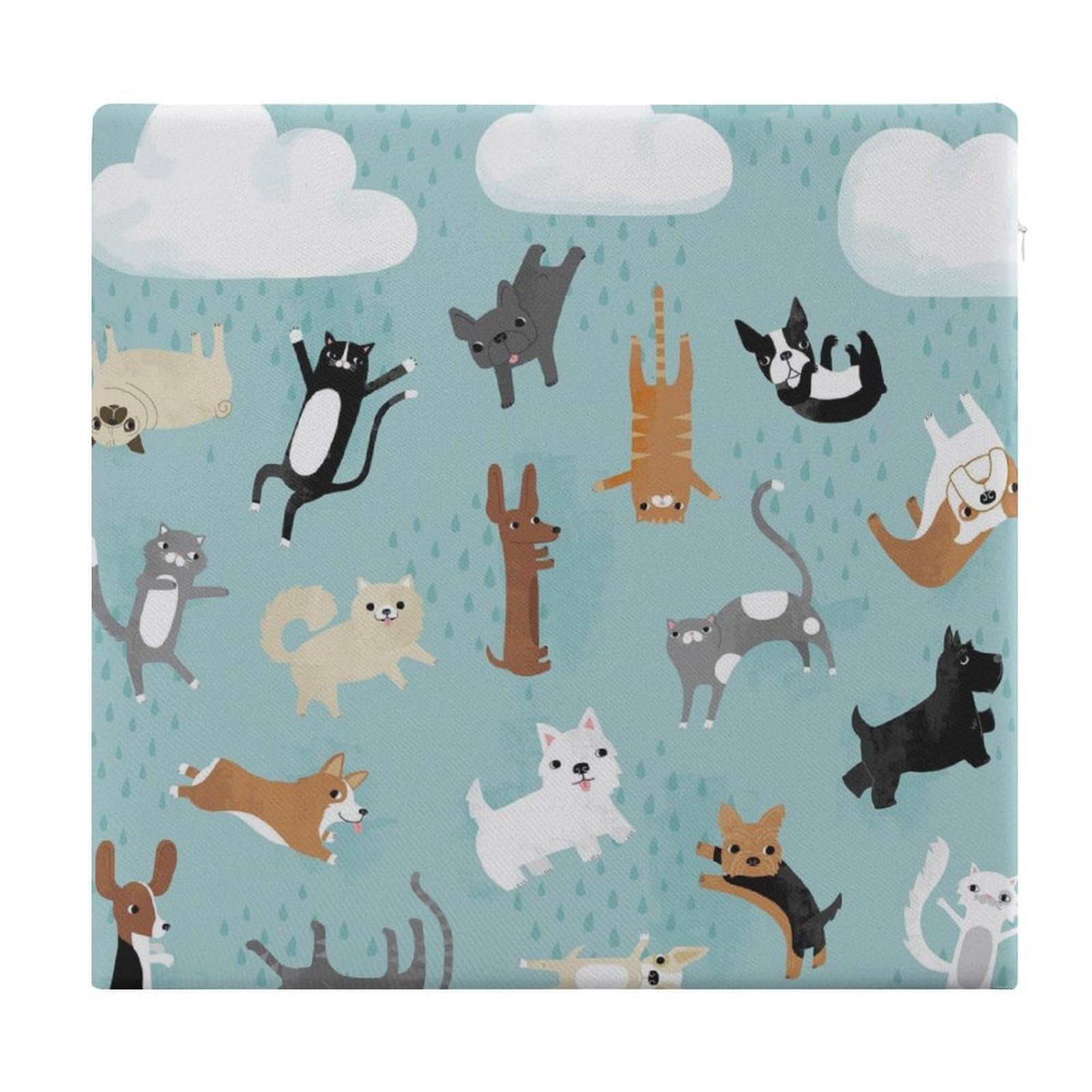 Cojín de espuma viscoelástica para sillas de comedor familiares con diseño decorativo de mascotas