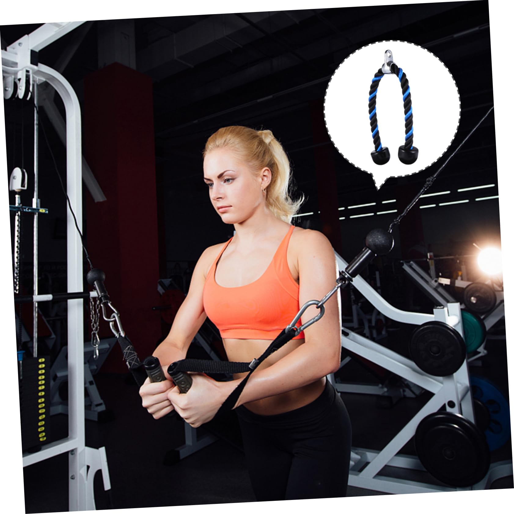 VANZACK Zugseil Für Fitnessstudio Trizeps Seil Zugschnur Trizeps Drückkabel Seil Für Wockout Trizeps Stange Kabel Trizeps Hammerseil Bizeps Übungsseil Hochfester Nylon Filament