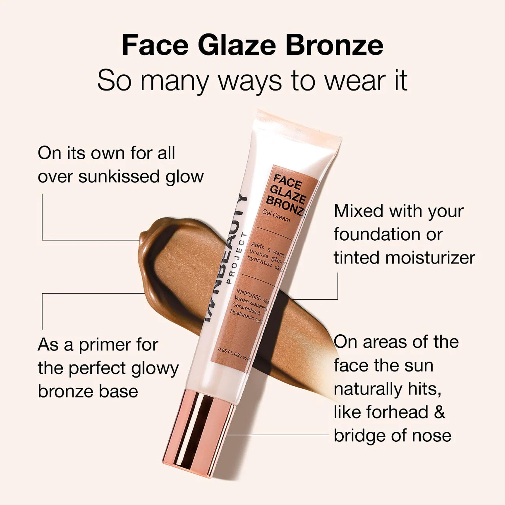 INNBEAUTY Project Face Glaze Bronzing Gel Cream with Ceramides