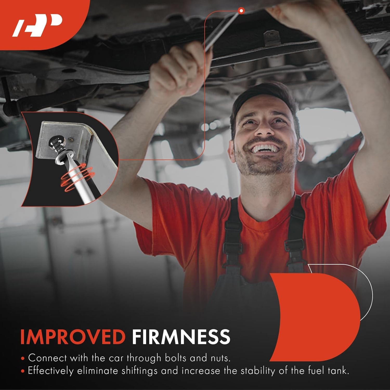 A-Premium Set of 2PCS Fuel Tank Straps Compatible with Chevrolet El Camino & GMC Caballero, 1978-1987, 3.3L 3.8L 4.3L 4.4L 5.0L 5.7L