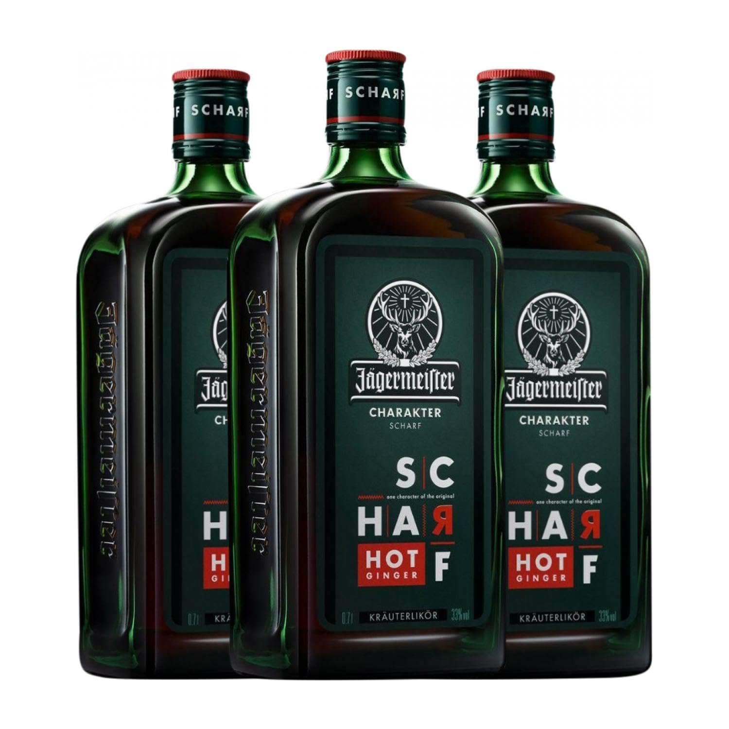 Licores Mast Jager Meister Charakter Scharf Hot Ginger 70 cl (Caja de 3 Botellas de 70 cl)