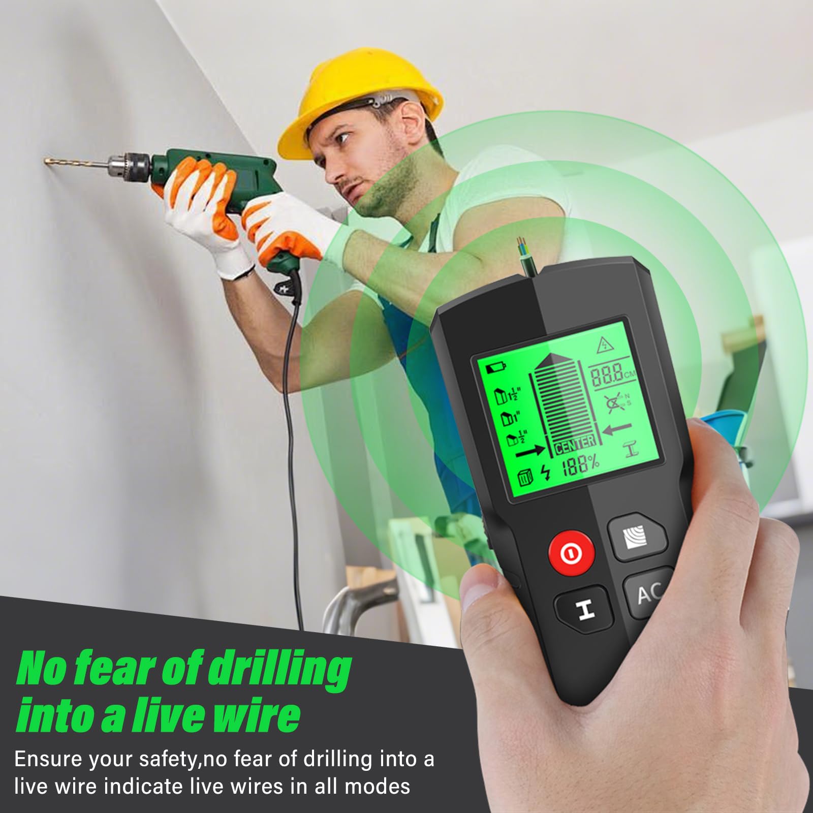 Folai Detector, 5-in-1, multifunctionele wandscanner, schroef