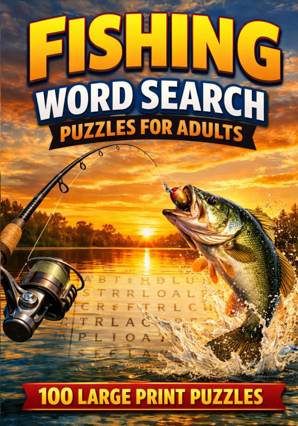 Fishing Word Search Puzzles for Adults: 100 Large Print Puzzles for Fishing Lovers