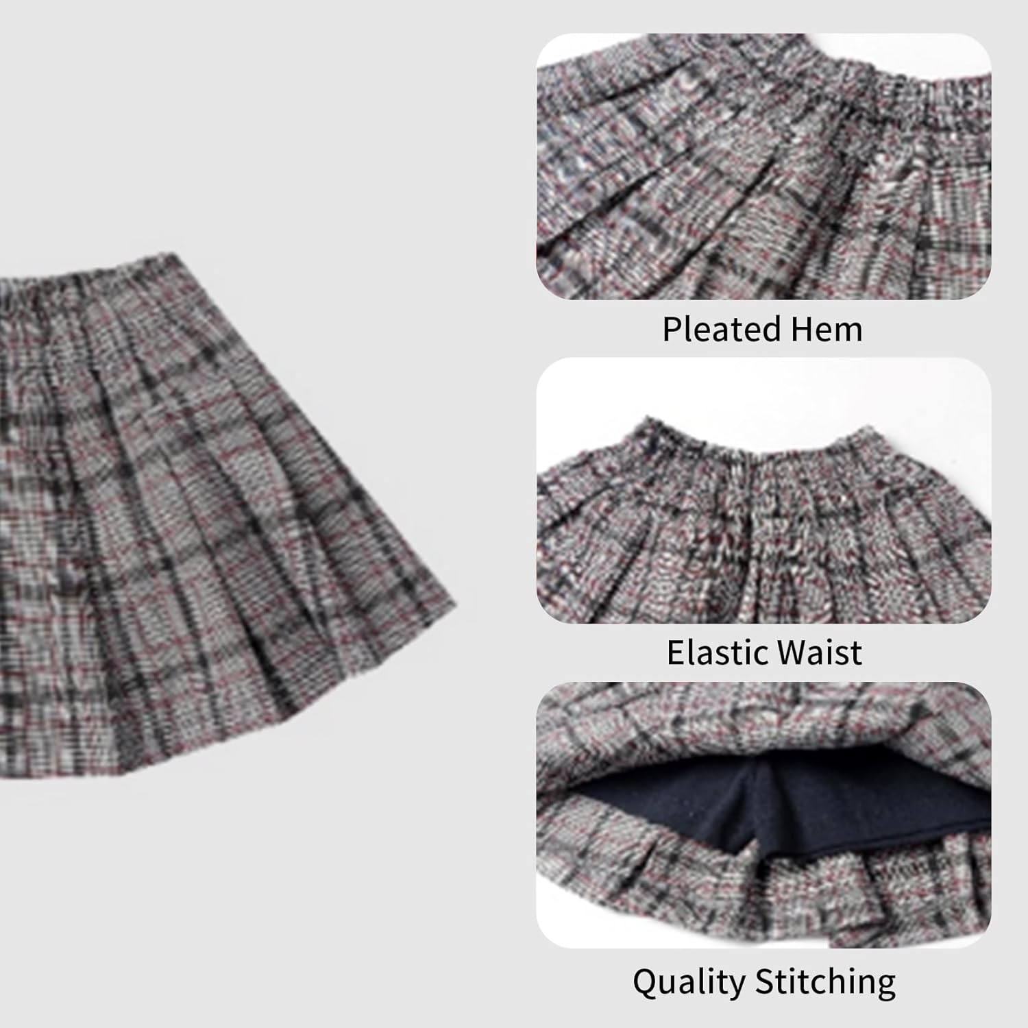 Mud Kingdom Girls British School Uniform Long Sleeve Wide Lapel Coat with Skirt Set 4-16Y - Image 4