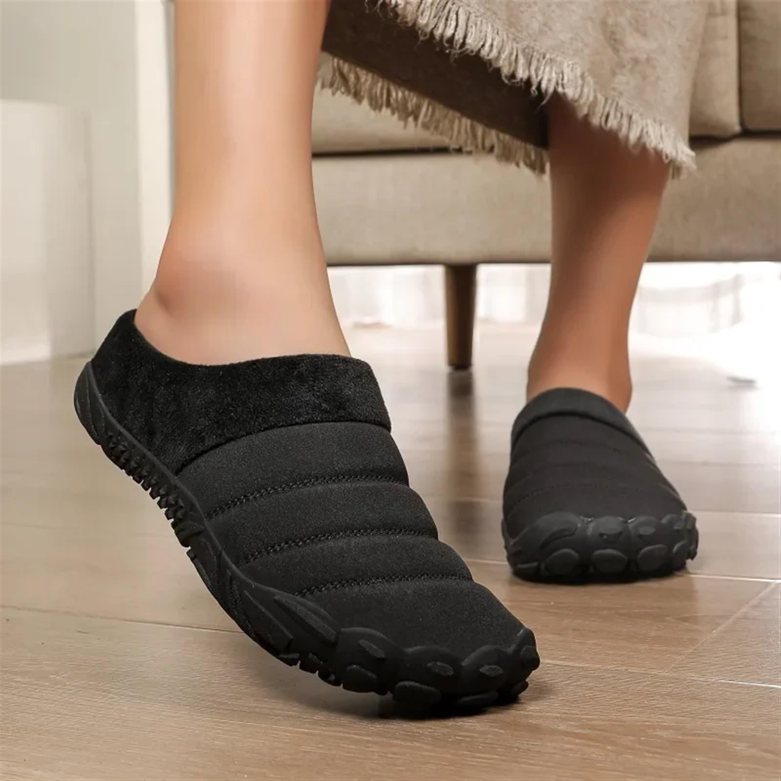 Pantofole da uomo in cotone Ciabatte da casa in cotone for uomo Scarpe casual esterno Comode pantofole for tenere calde