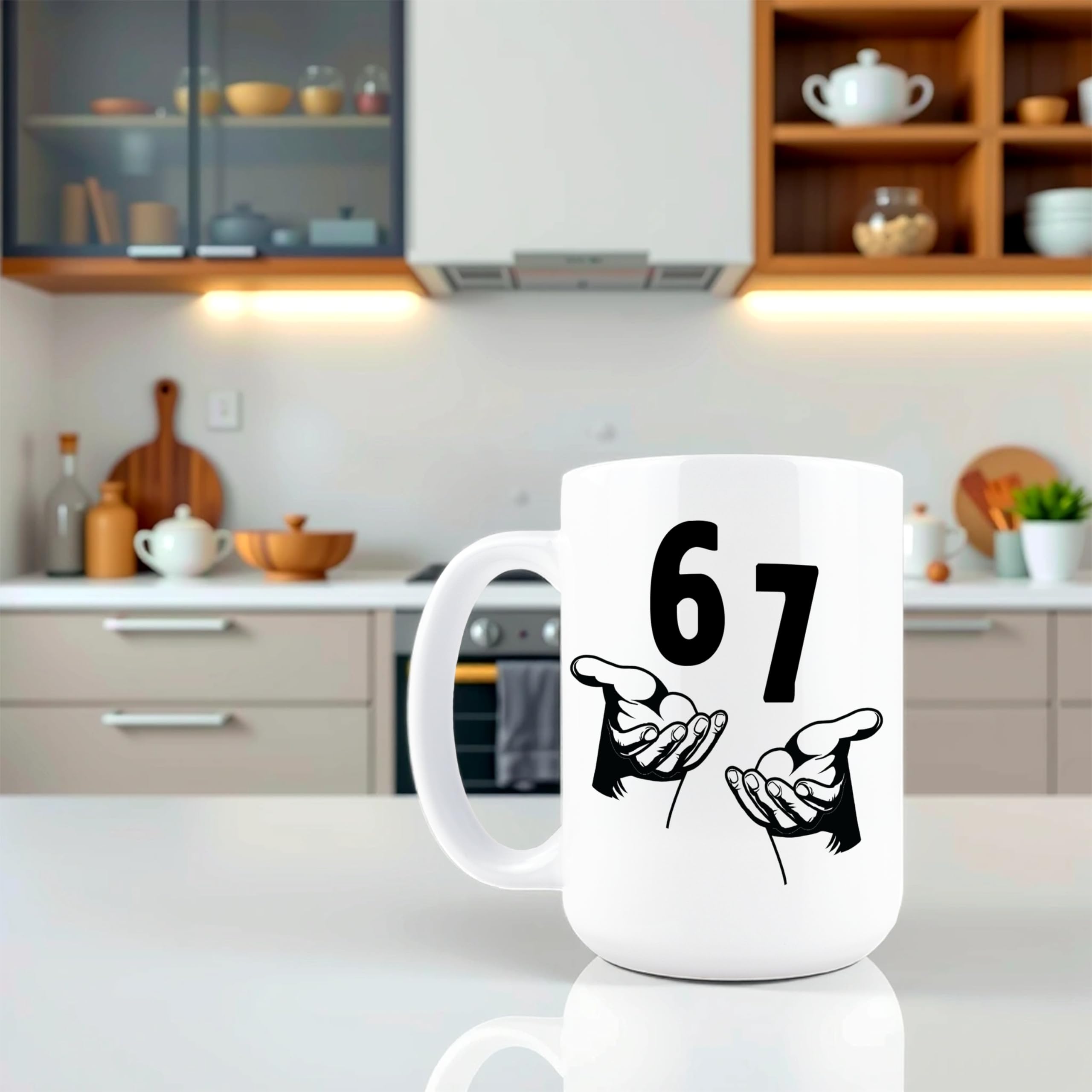 Hogg 67 Meme Mug, 15 oz Ceramic Coffee Cup, 6 7 Mug, 6 7 Meme, 6-7
