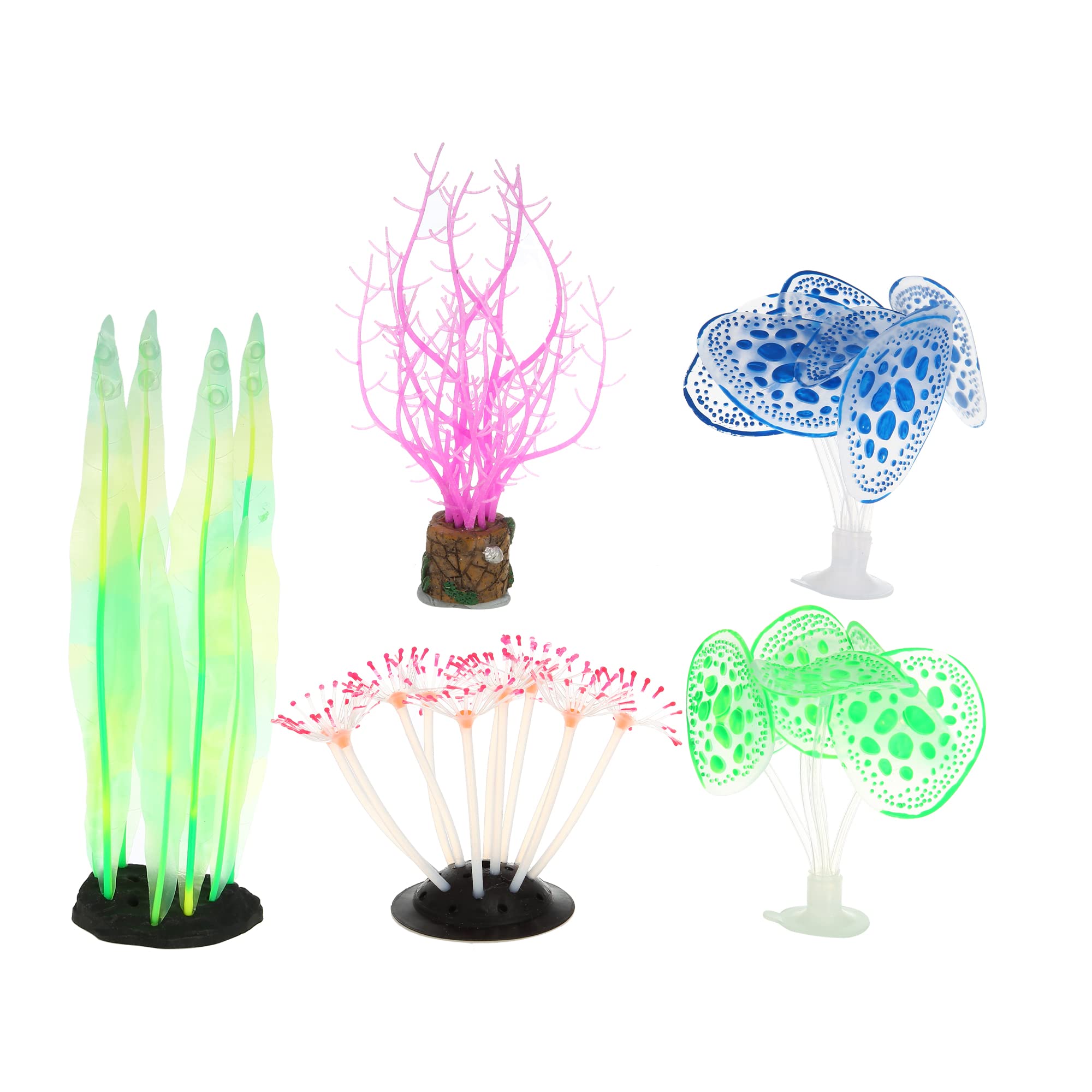 VOCOSTE Acuario Plantas Coral Juego, Falso Artificial Peces Tanque Decoración Planta