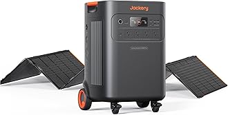Solar Generator 5000 Plus with 500W(85Wx6) Solar Panels, 5040Wh LiFePO4 Battery Power Station, 120V/240V 7200W AC Output, Portable Generator for Home Battery Backup, Power Outages
