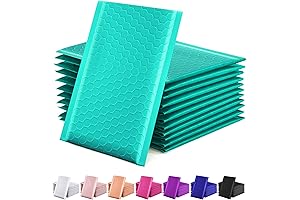 GSSUSA Teal Bubble Mailers (4x8" Usable 4x7") Small Mailer Bags