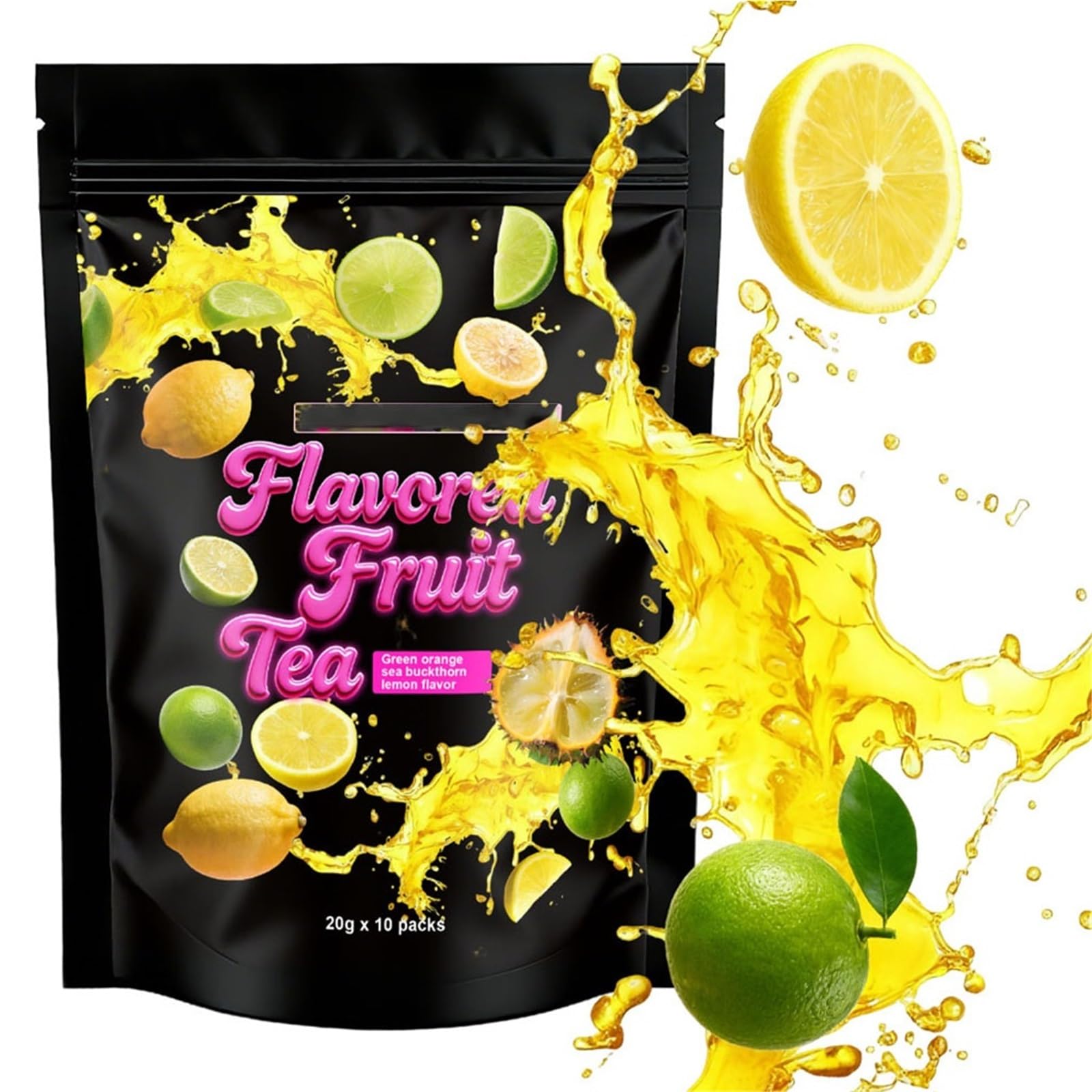 Letnie Torebki Herbaty Z Mieszanymi Suszonymi Owocami – Naturalny Napar Owocowy, Bezkofeinowy(3PCS)