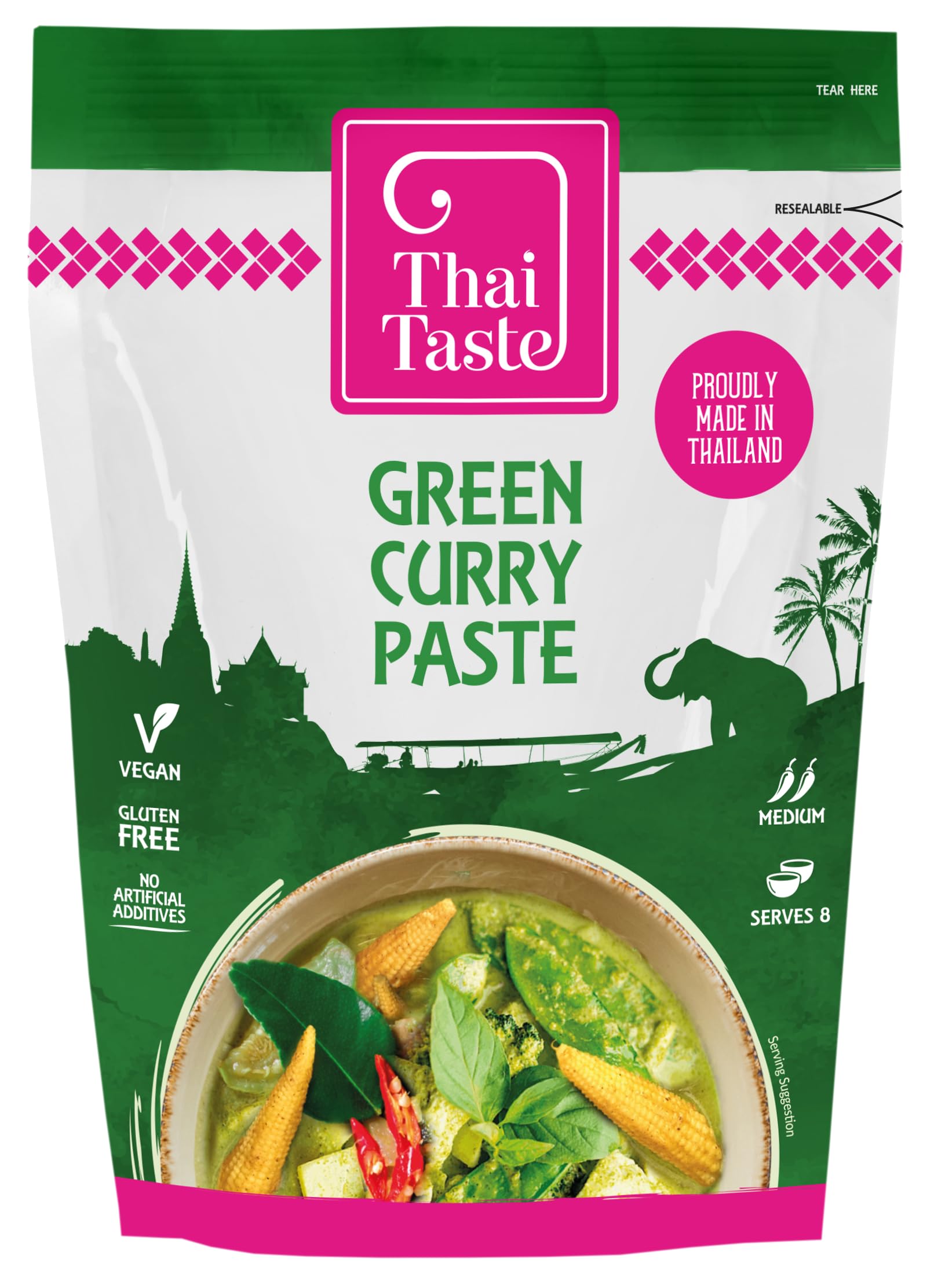 Thai Taste Green Curry Paste Pouch, 200 g