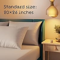Vista 6 de Niagara Sleep Solution Juego de protectores de almohada estándar a prueba de plumas, de mezcla de algodón, 20 x 26 pulgadas, no se arrugan, juego