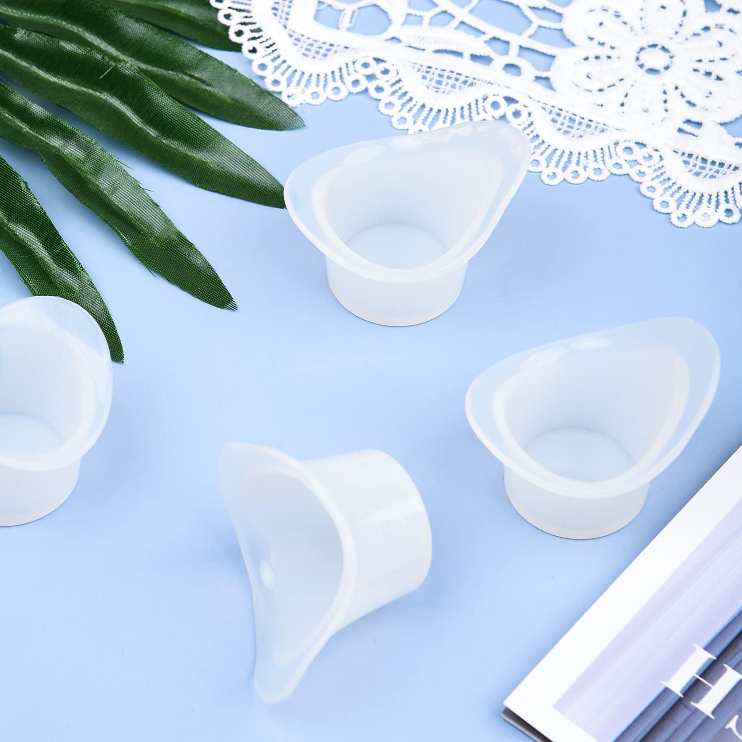 Occhio di Pulizia Tazze,4 PCS Silicone Eye Lavare Tazza Tazze per Lavaggio Degli Occhi Lavaggio Occhi Riutilizzabile Tazza per Una Pulizia Efficace Degli Occhi 8 ML